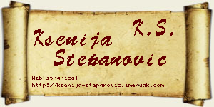 Ksenija Stepanović vizit kartica